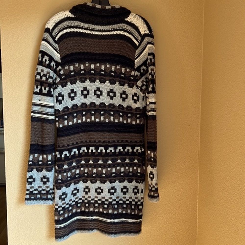 Design History Aztec wool blend tunic sweater‎ - Picture 2 of 7